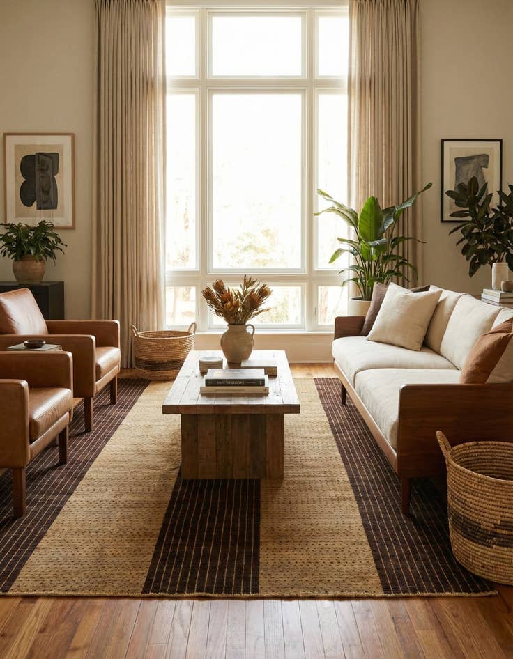 Detail image of 6' x 8' 8  Hand Knotted Modern Ziegler Rug