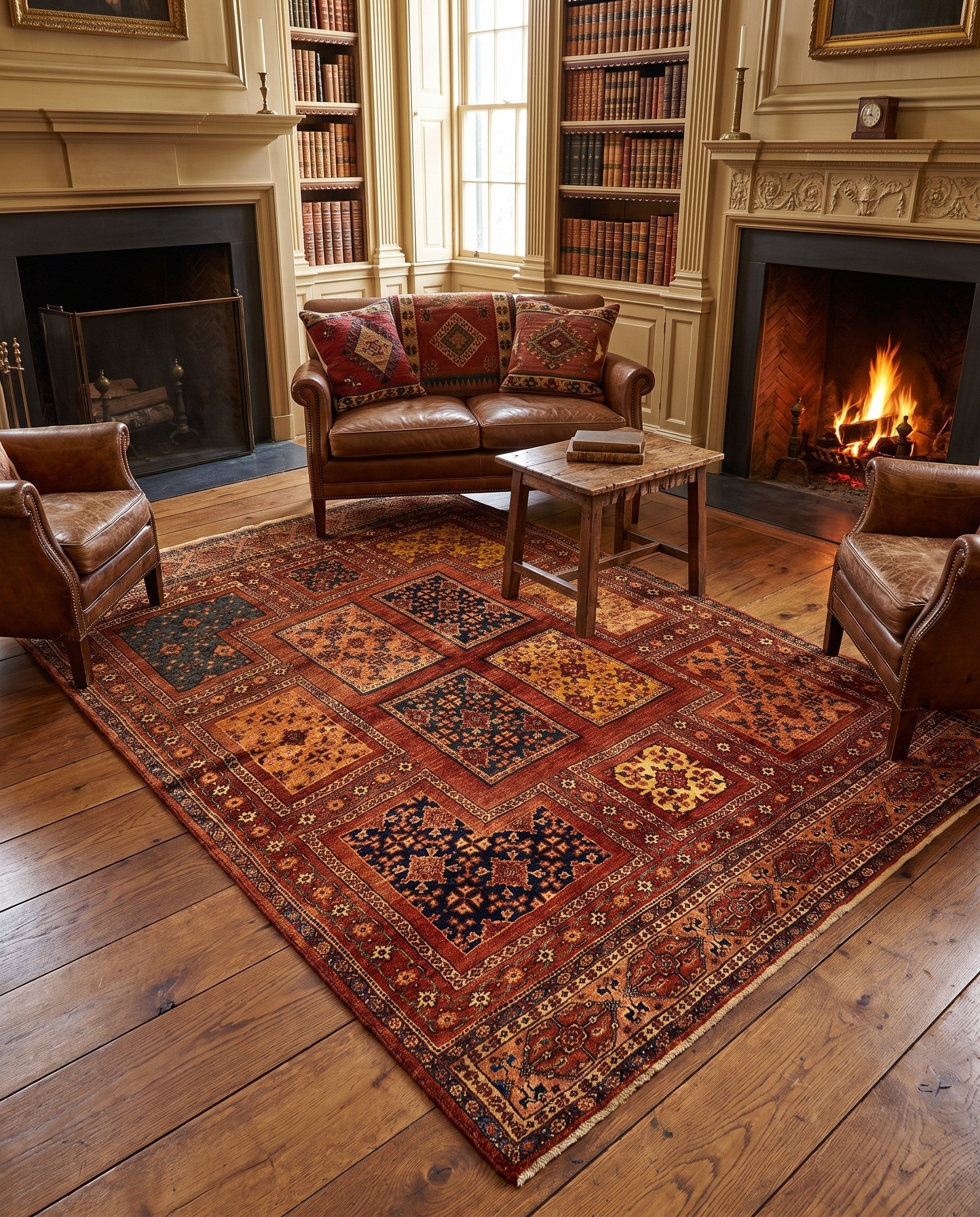 4' 7 x 6' 11 Luribaft Wool Rug