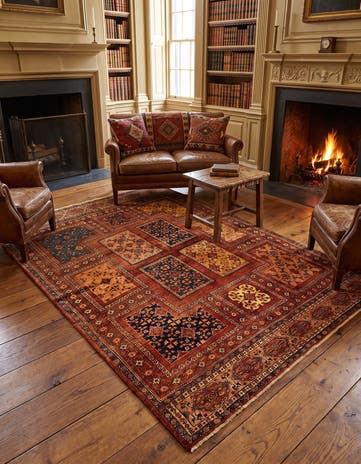 4' 7 x 6' 11 Luribaft Wool Rug