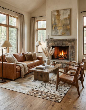 5' 2 x 8' Cowhide - Patchwork Rug