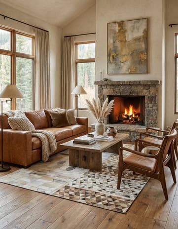 5' 2 x 8' Cowhide - Patchwork Rug