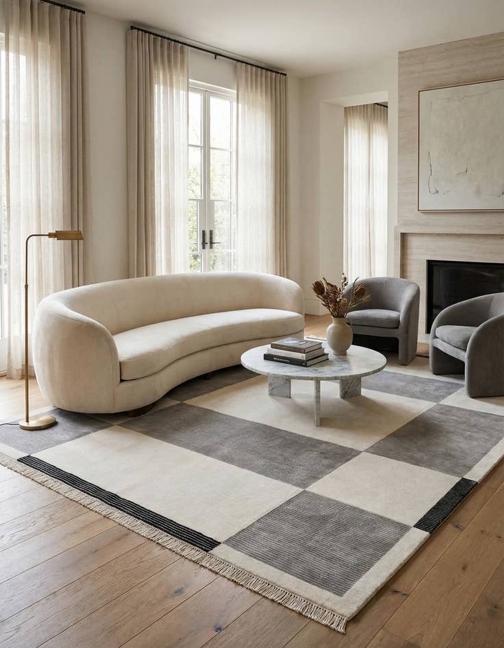 Detail image of 7' 10 x 9' 11  Hand Knotted Darya Wool Rug