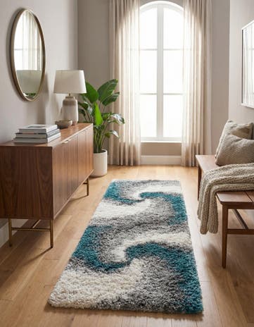 2' 7 x 10' Soft Touch Shag Runner Rug
