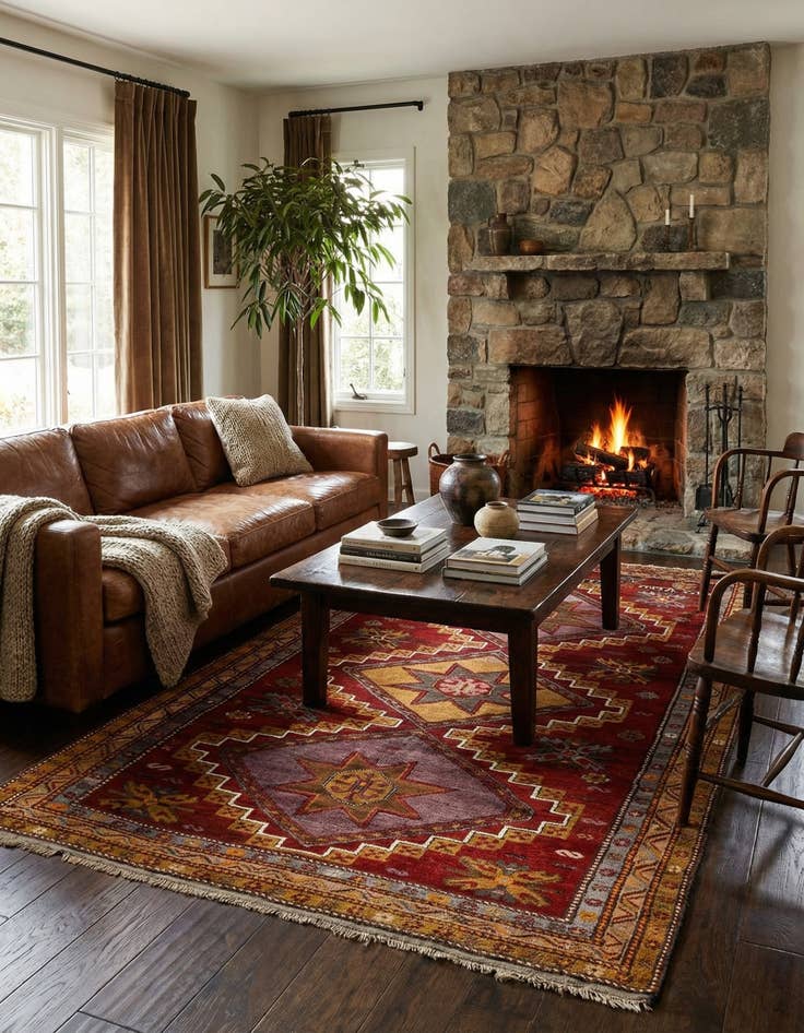 Detail image of 5' 6 x 9' 3  Hand Knotted Kars Wool Rug