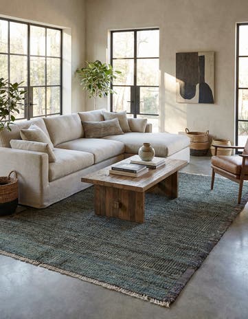 6' 4 x 9' 6 Hand Knotted Moroccan Wool Rug