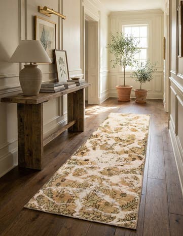 2' 8 x 8' 9 Hand Knotted Ultra Vintage Persian Wool Runner Rug