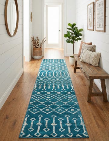 2' x 9' 10 Kasbah Trellis Runner Rug