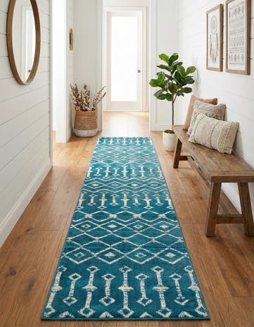 2' x 9' 10 Kasbah Trellis Runner Rug