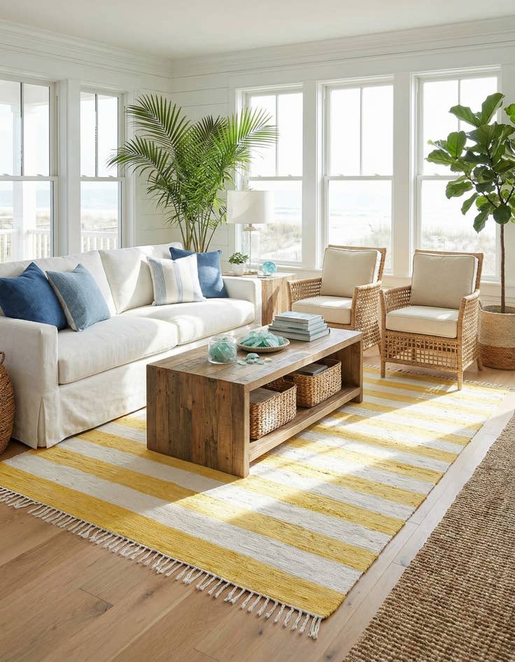 Detail image of 10' x 14' 1  Hand Woven Chindi Rag Rug