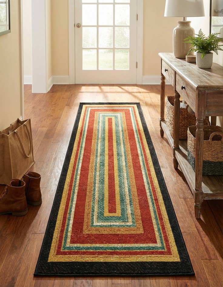 Detail image of 2' x 8' Easy-Clean Modern Indoor / Outdoor Runner Rug