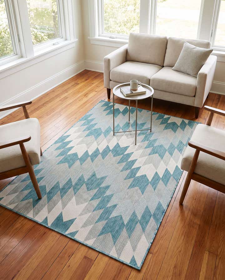 4' x 6' Easy-Clean Modern Indoor / Outdoor Rug