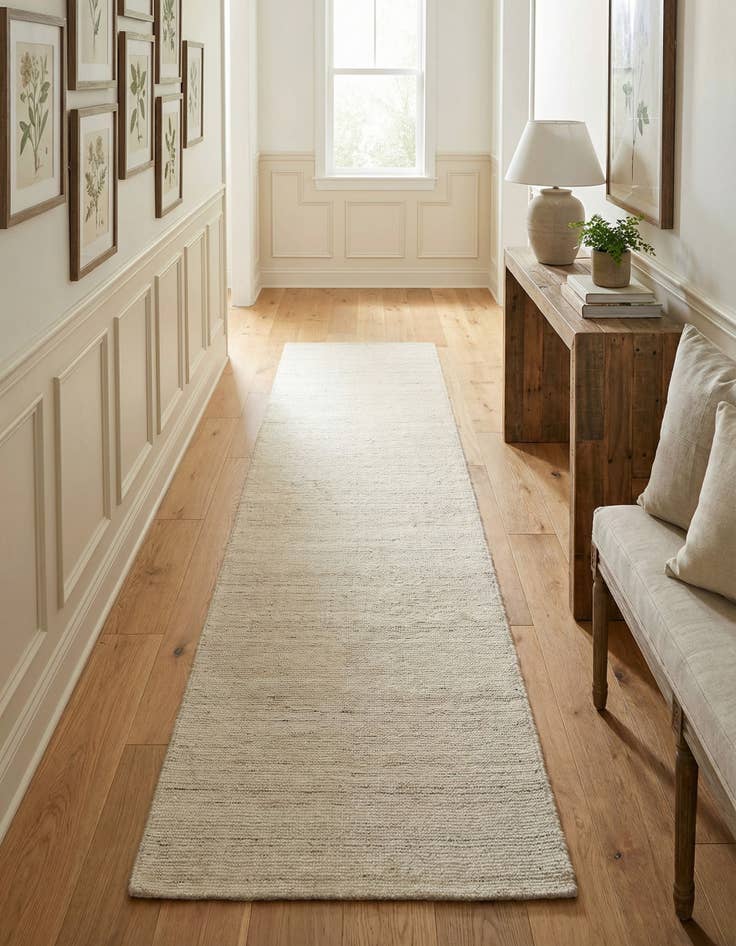 Detail image of 2' 7 x 13' 1  Hand Woven Jill Zarin English Manor Farmhouse Wool Runner Rug