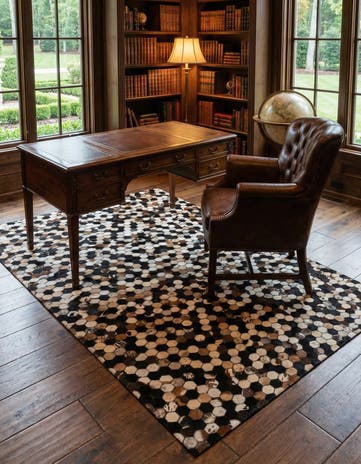 5' 1 x 8' Cowhide - Patchwork Rug