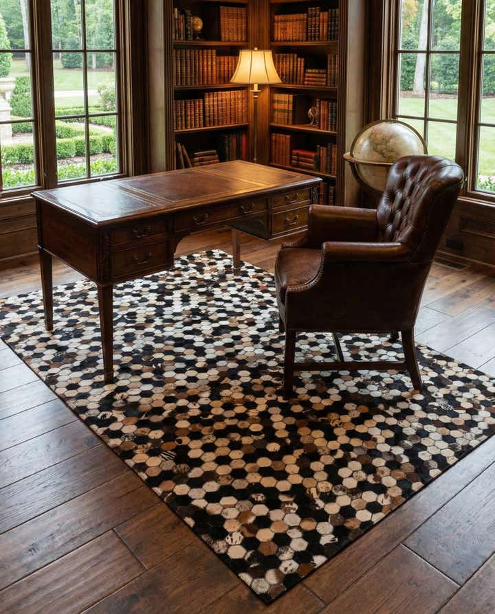 5' 1 x 8' Cowhide - Patchwork Rug