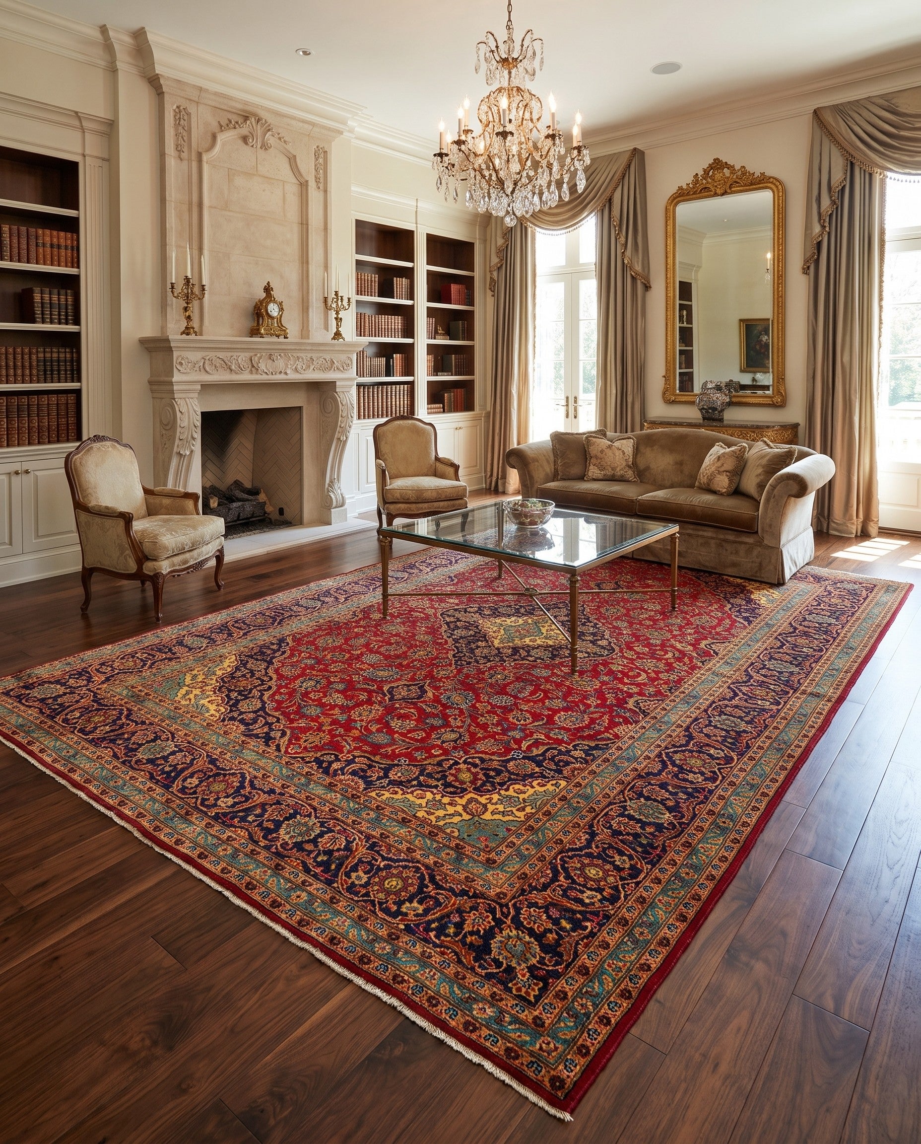 8' 2 x 11' 10 Kashan Rug