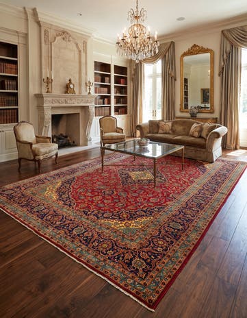 8' 2 x 11' 10 Kashan Rug