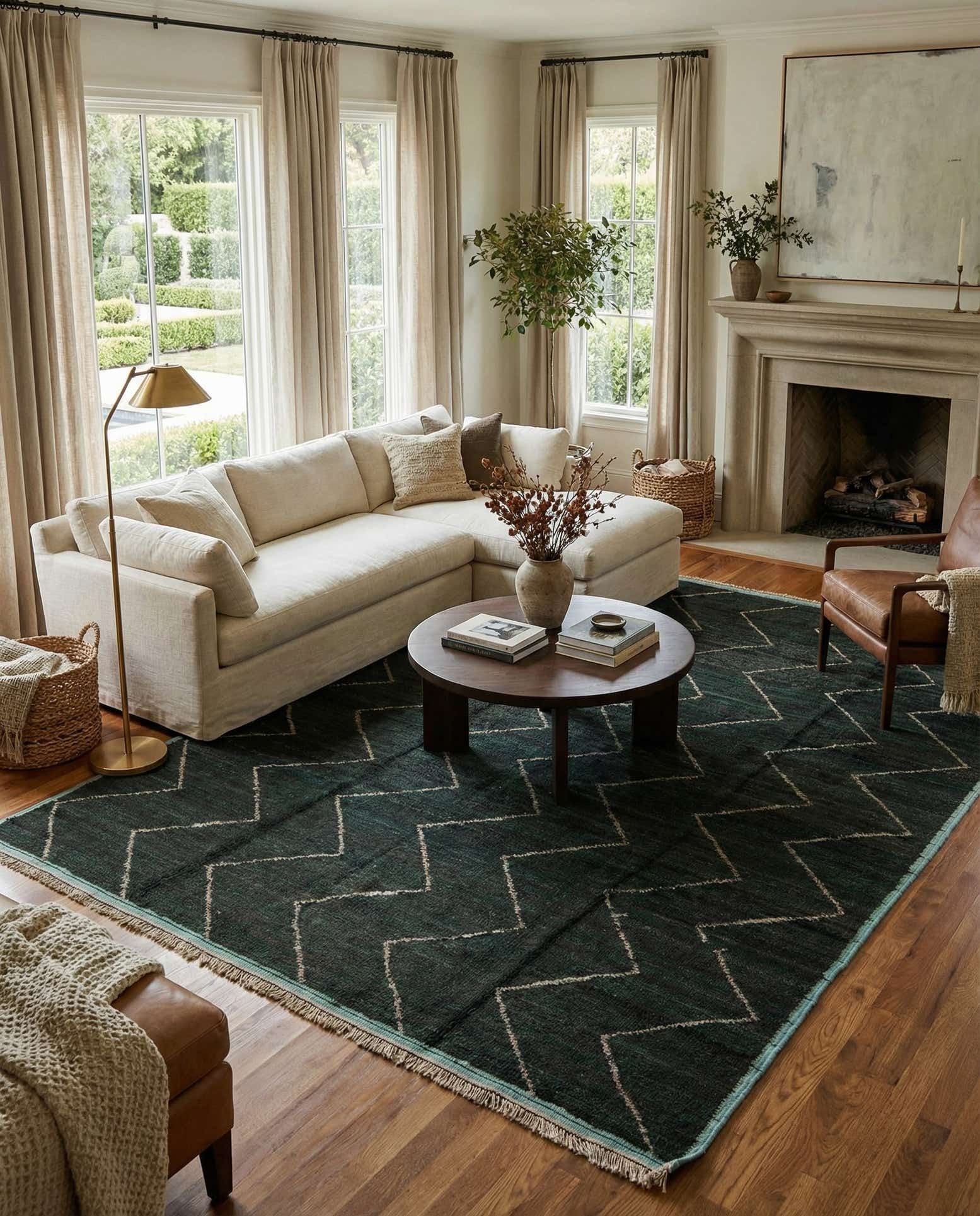 8' 10 x 12' 7 Hand Knotted Moroccan Wool Rug