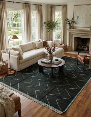 8' 10 x 12' 7 Hand Knotted Moroccan Wool Rug