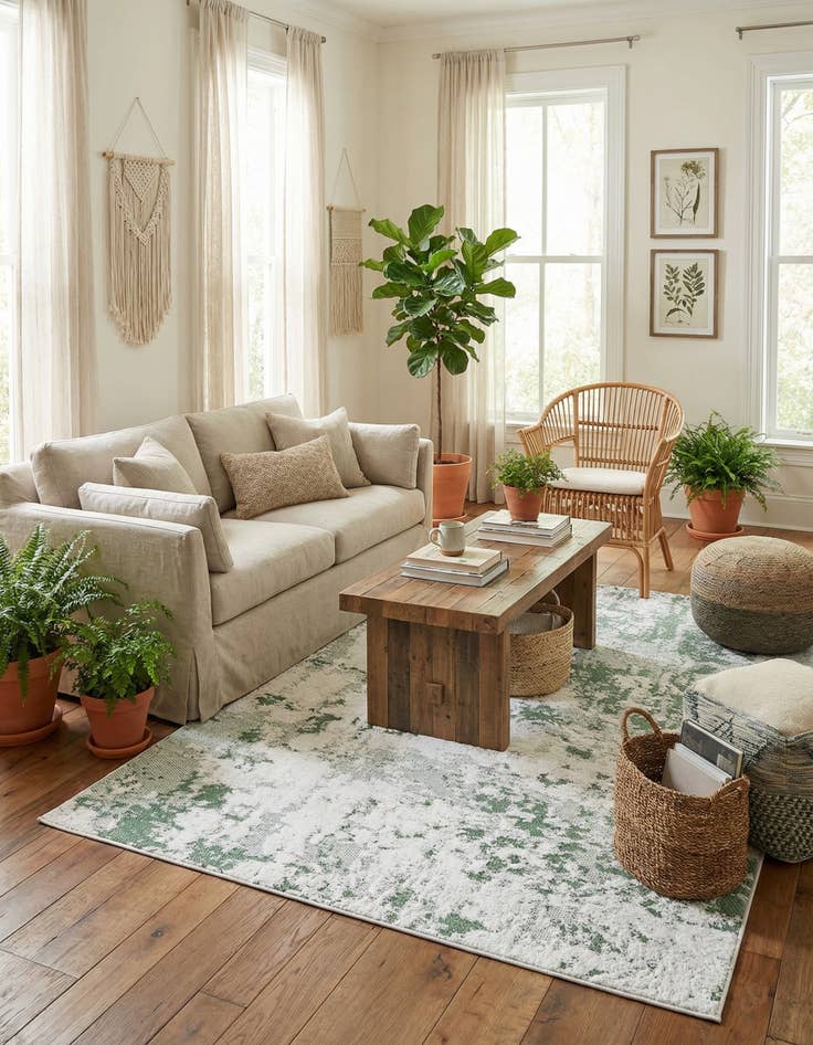 Detail image of 4' 5 x 6' Abbey Rug