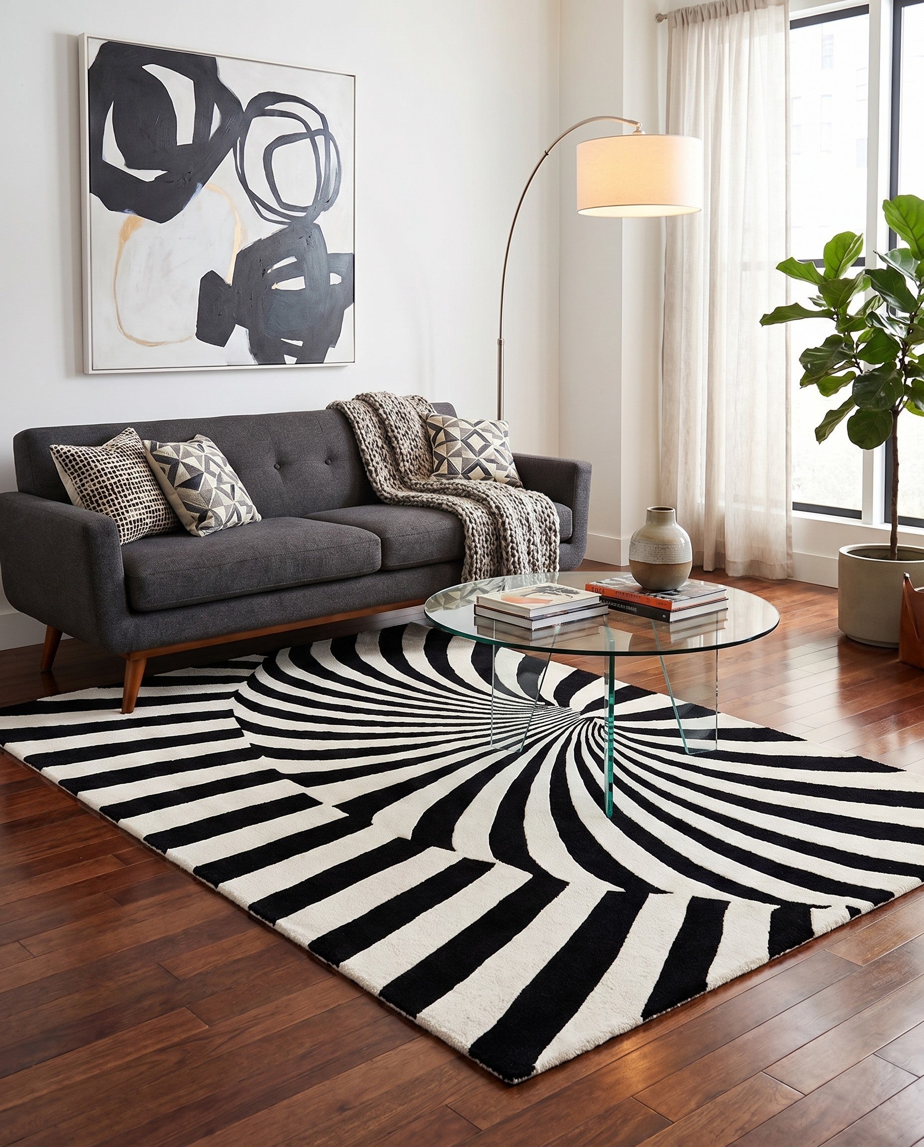 4' x 5' 10 Vortex Wool Rug