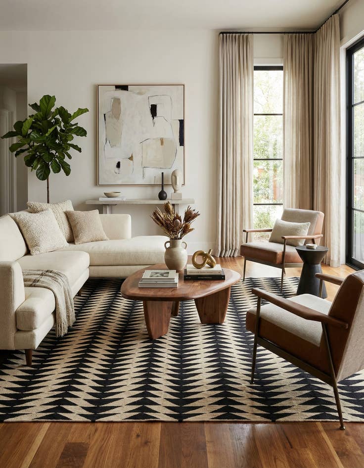 Detail image of  8' 2 x 9' 9  Hand Woven Kilim Modern Wool Rug