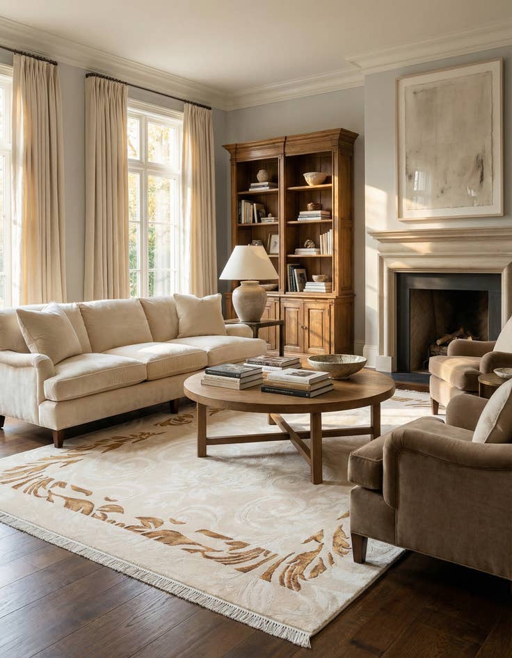 Detail image of 5' 8 x 8' 2  Hand Knotted Darya Wool Rug