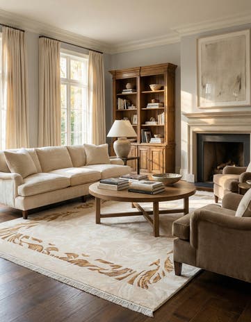 5' 8 x 8' 2 Hand Knotted Darya Wool Rug