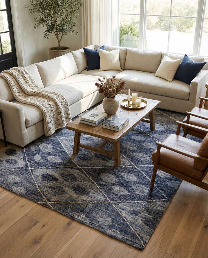 8' x 9' 10 Hand Knotted Moroccan Wool Rug