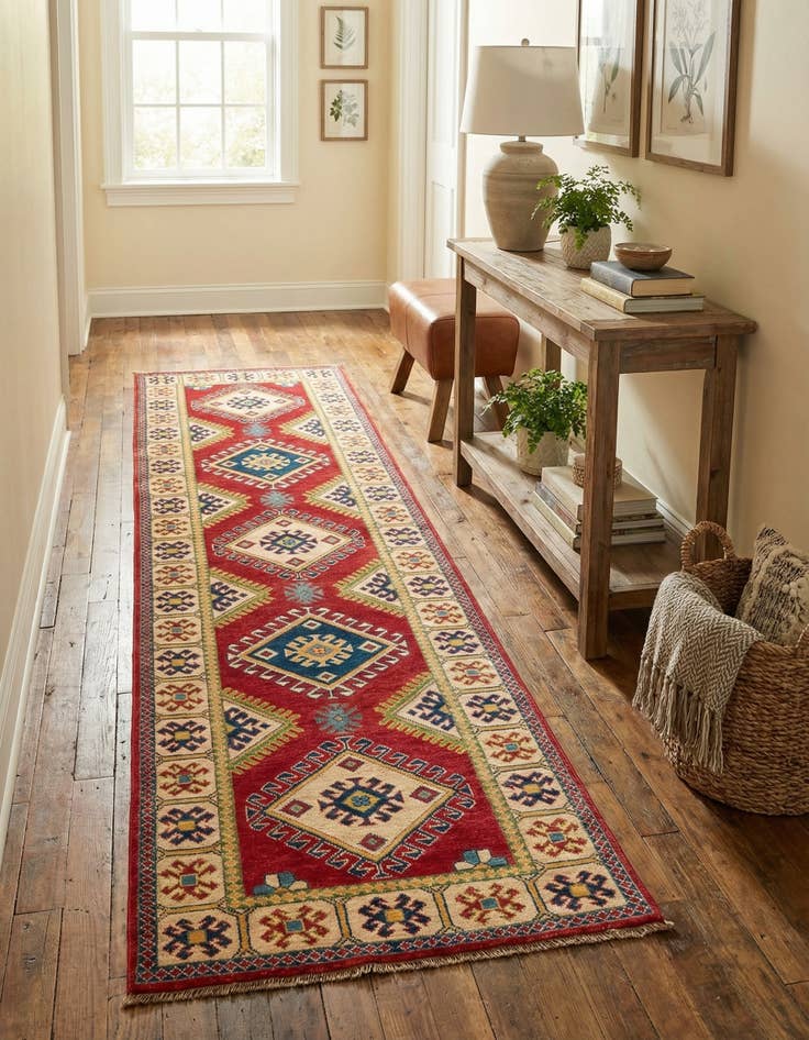 Detail image of 2' 8 x 10' 1  Hand Knotted Kazak Runner Rug