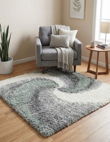 4' x 4' Soft Touch Shag Square Rug