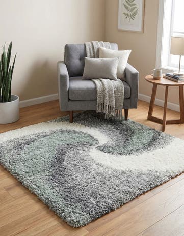 4' x 4' Soft Touch Shag Square Rug