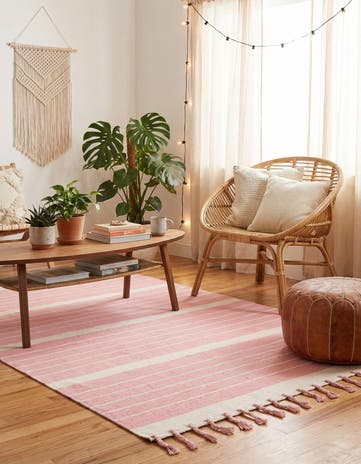 6' 1 x 9' Hand Woven Chindi Cotton Rug