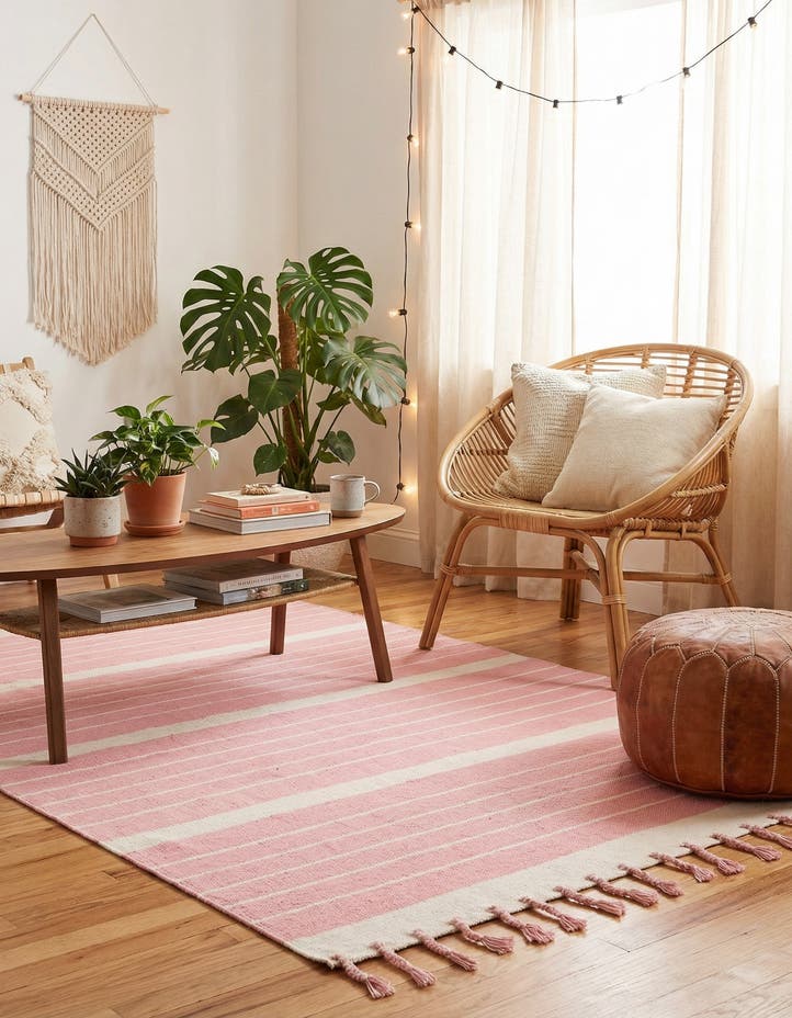 6' 1 x 9' Hand Woven Chindi Cotton Rug