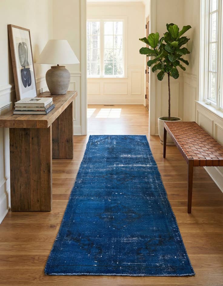 Detail image of 2' 5 x 9' 8  Hand Knotted Ultra Vintage Persian Wool Runner Rug