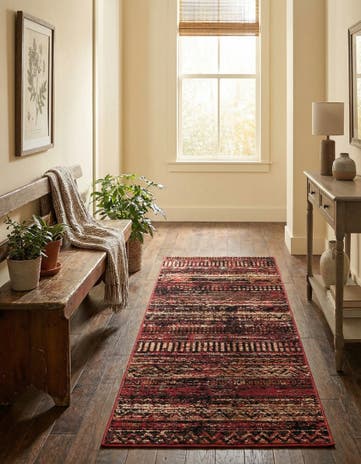 Burgundy Saturn Runner Rug