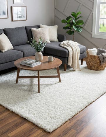 7' 10 x 10' Solid Shag Rug