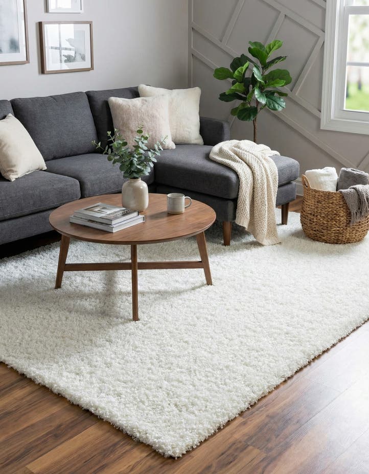 7' 10 x 10' Solid Shag Rug
