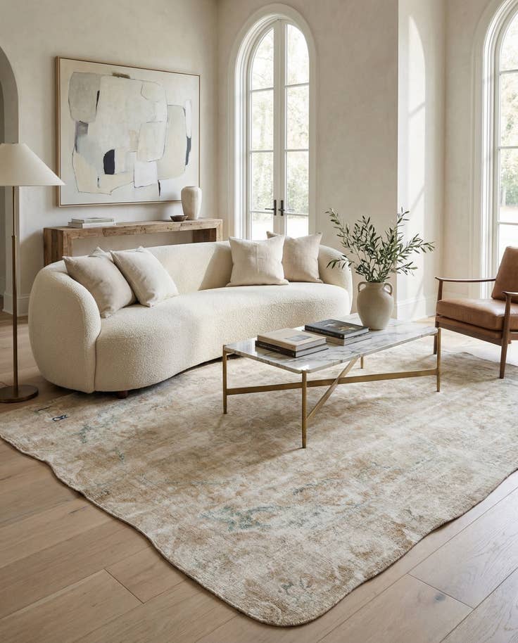 Detail image of 9' 10 x 12' 7 Hand Knotted Ultra Vintage Persian Wool Rug