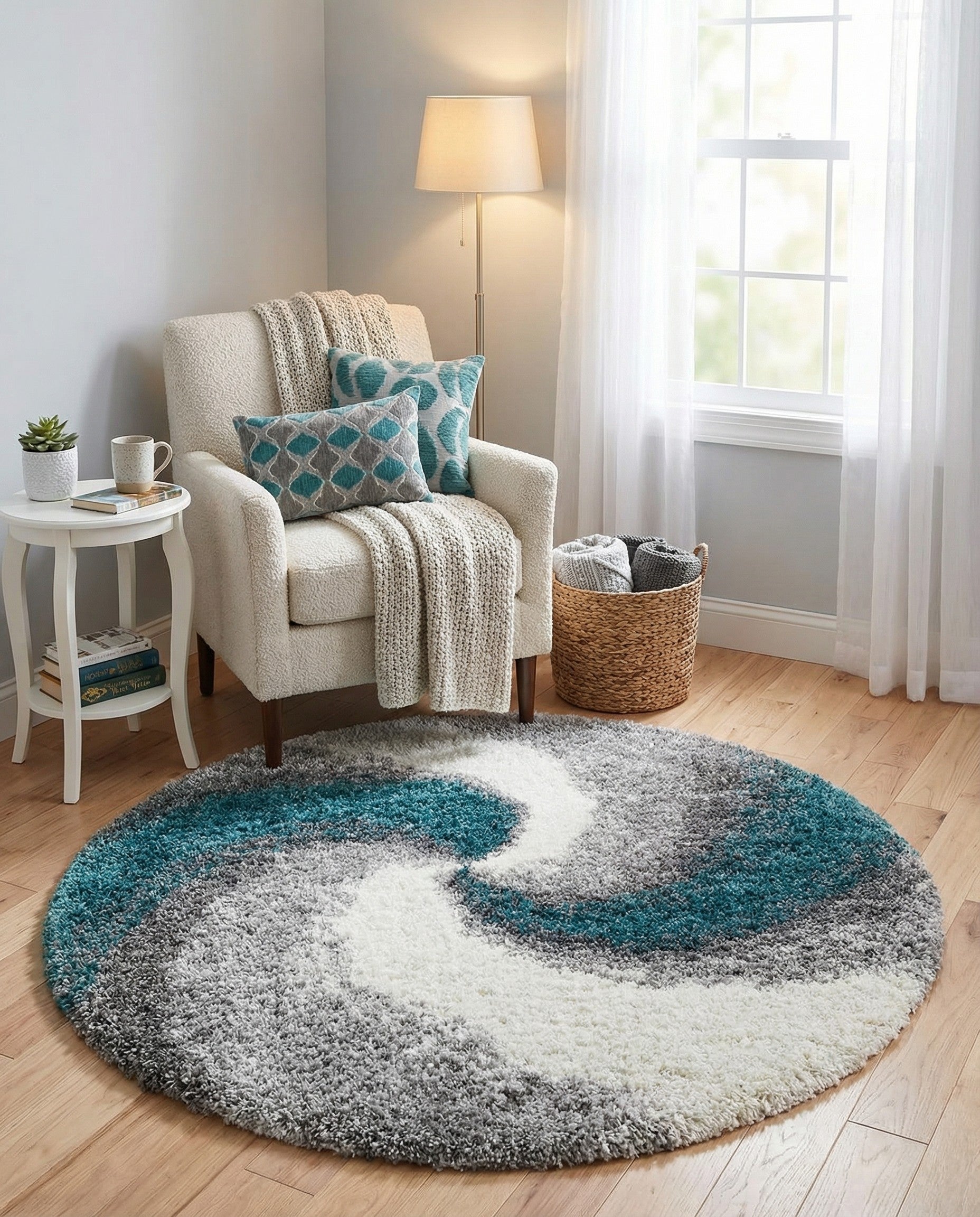  3' 3 x 3' 3 Soft Touch Shag Round Rug