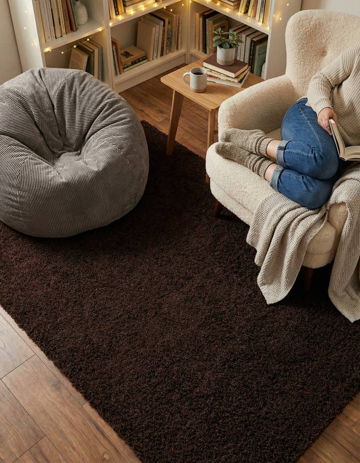 Detail image of 7' 10 x 10' Solid Shag Rug