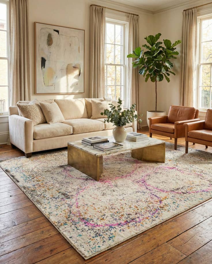 Detail image of 6' 7 x 9' 6 Hand Knotted Ultra Vintage Persian Wool Rug