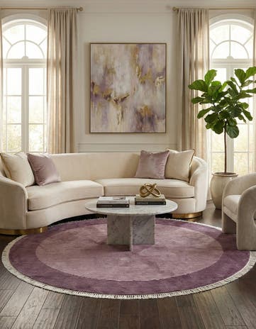 6' 6 x 6' 6 Hand Knotted Darya Wool Round Rug