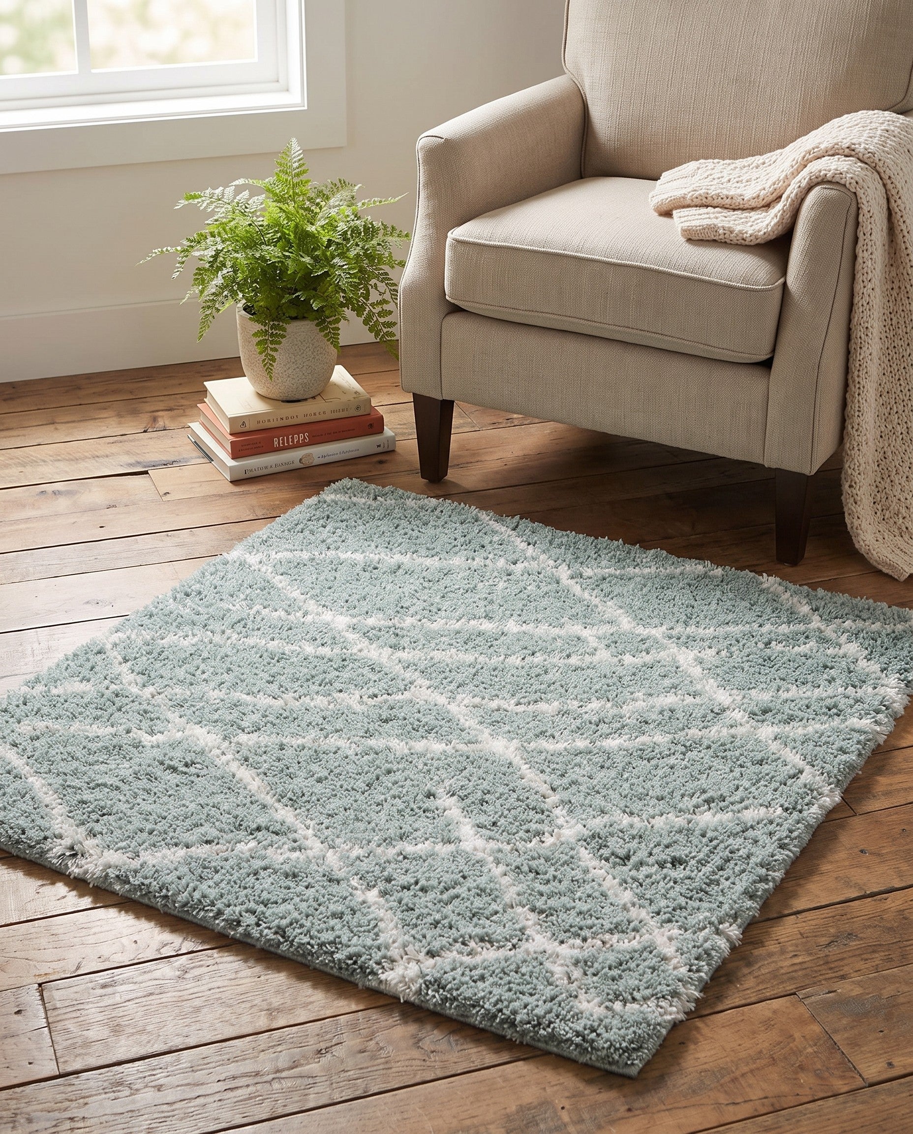 4' x 4' Soft Touch Shag Square Rug