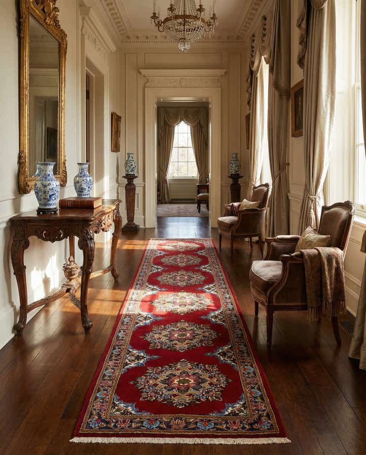 2' 6 x 12' 2 Kashan Wool Runner Rug