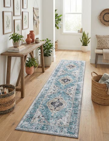 2' x 8' Washable Yara Runner Rug