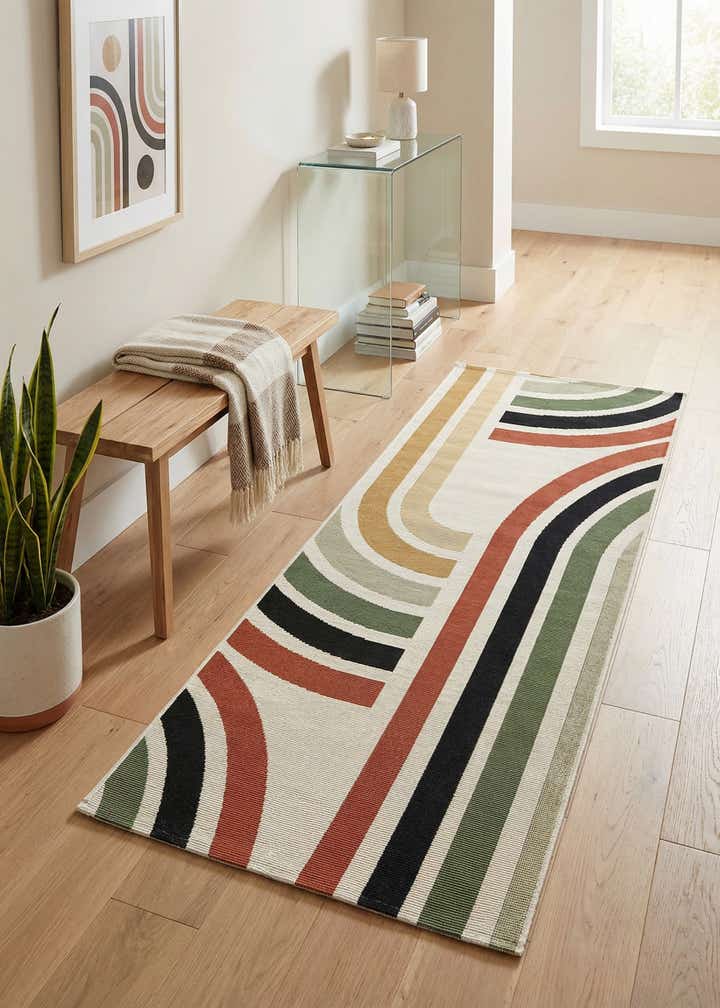 2' x 5' Easy-Clean Modern Indoor / Outdoor Runner Rug