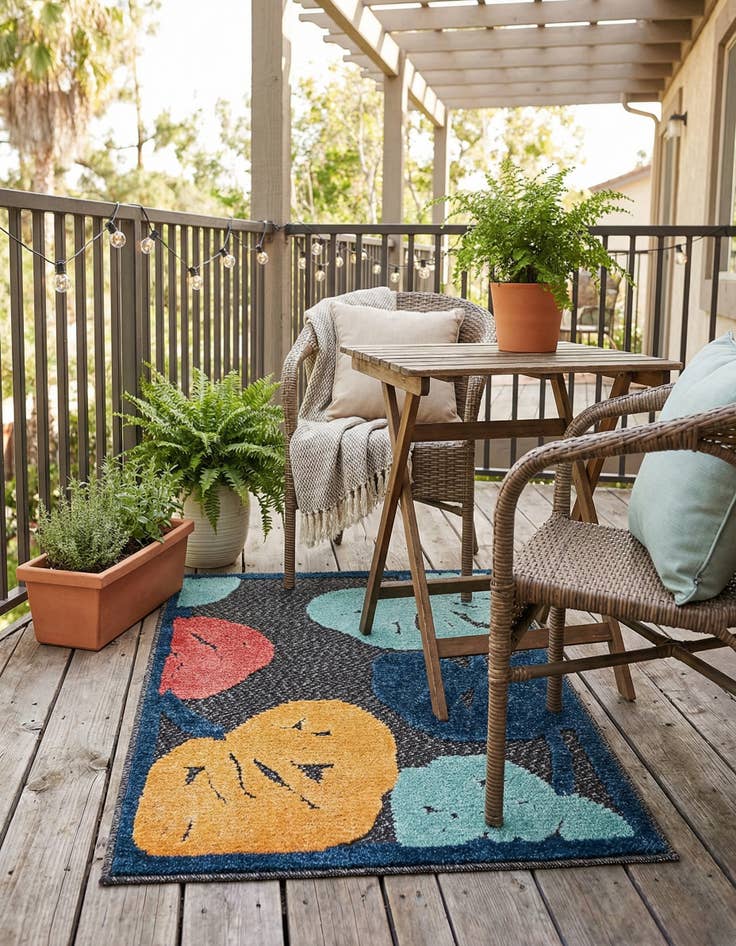 Detail image of 2' x 3'  Washable Belize Indoor / Outdoor Rug