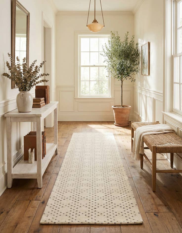 Detail image of  2' 6 x 9' 5  Hand Knotted Darya Wool Runner Rug