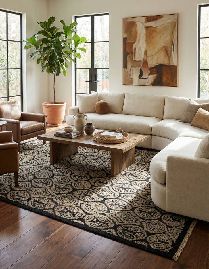 Detail image of 8' 9 x 11' 6  Hand Knotted Darya Wool Rug