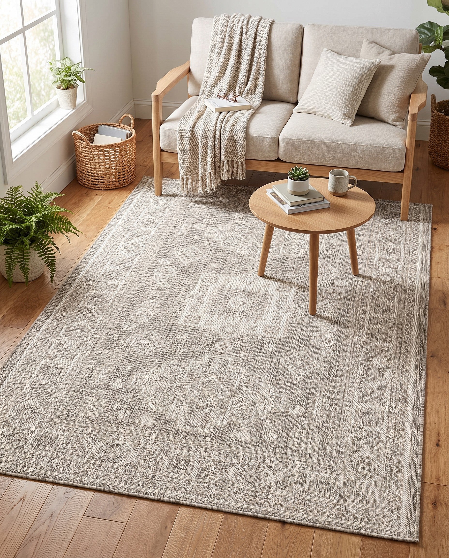 4' x 6' Easy-Clean Aztec Indoor / Outdoor Rug
